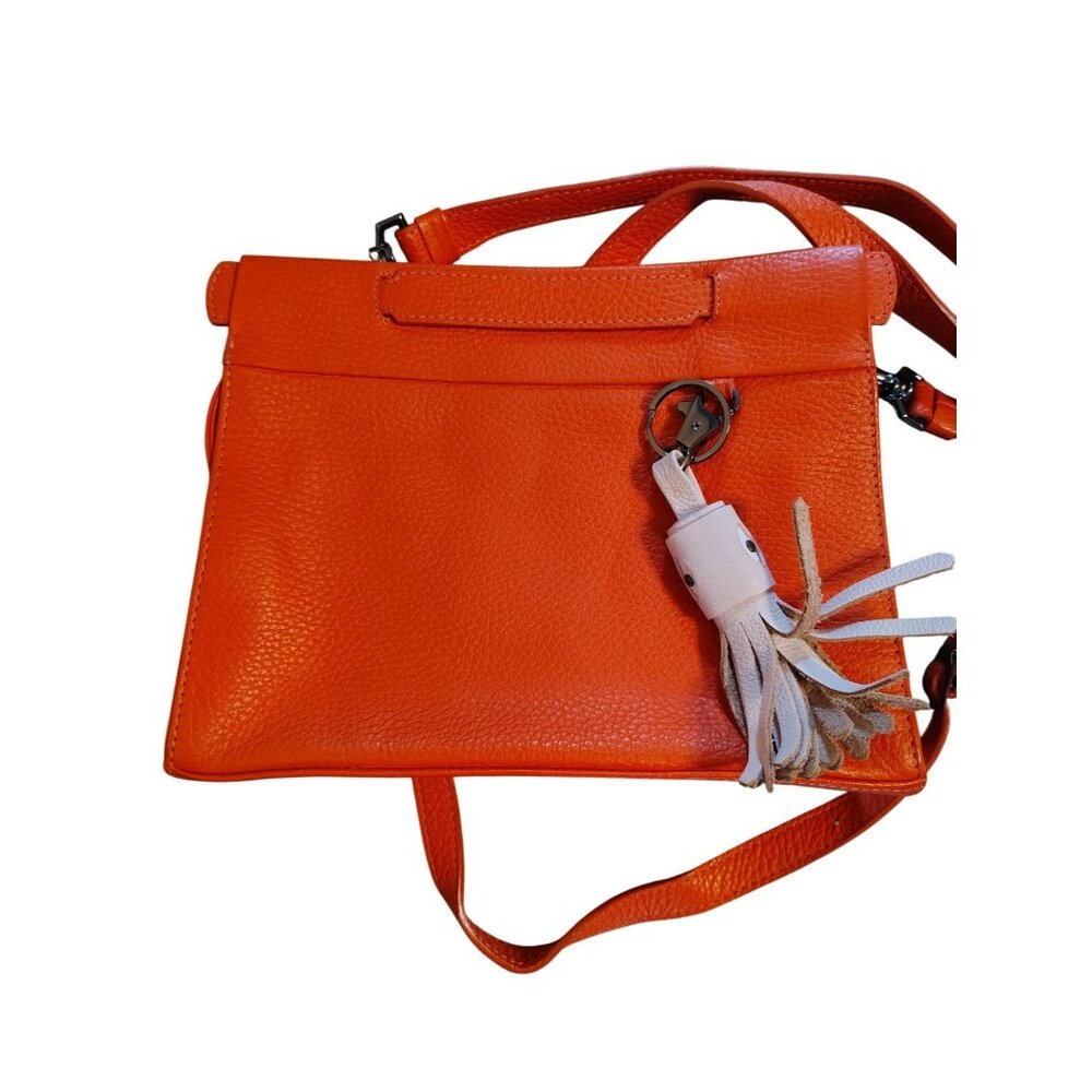 Min & Mon Crossbody Purse, Red Orange, Octopus Tassel Adjustable Strap READ